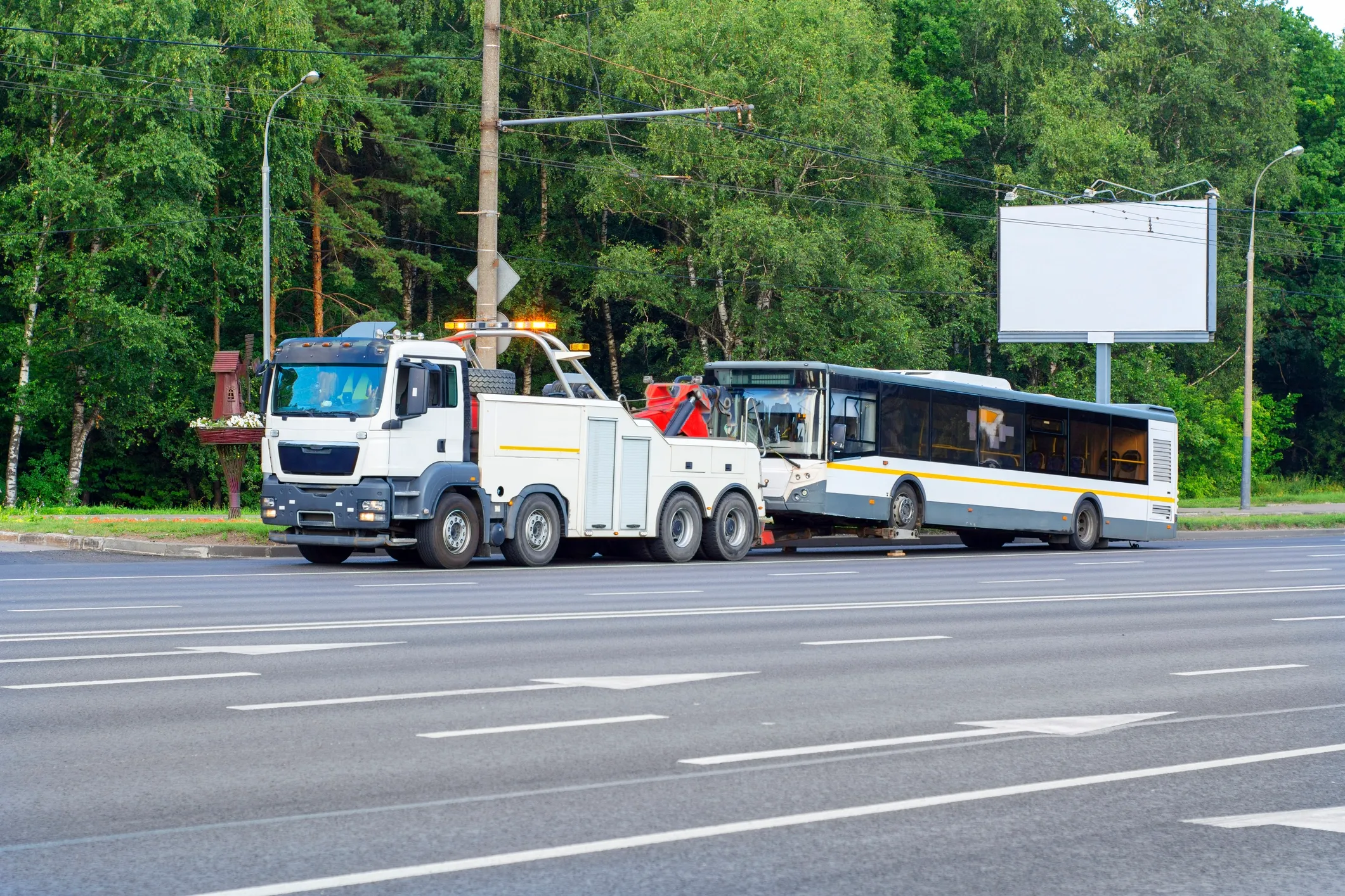 Towing a bus